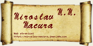 Miroslav Macura vizit kartica